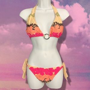 Vintage Floral Print St.Tropez Bikini